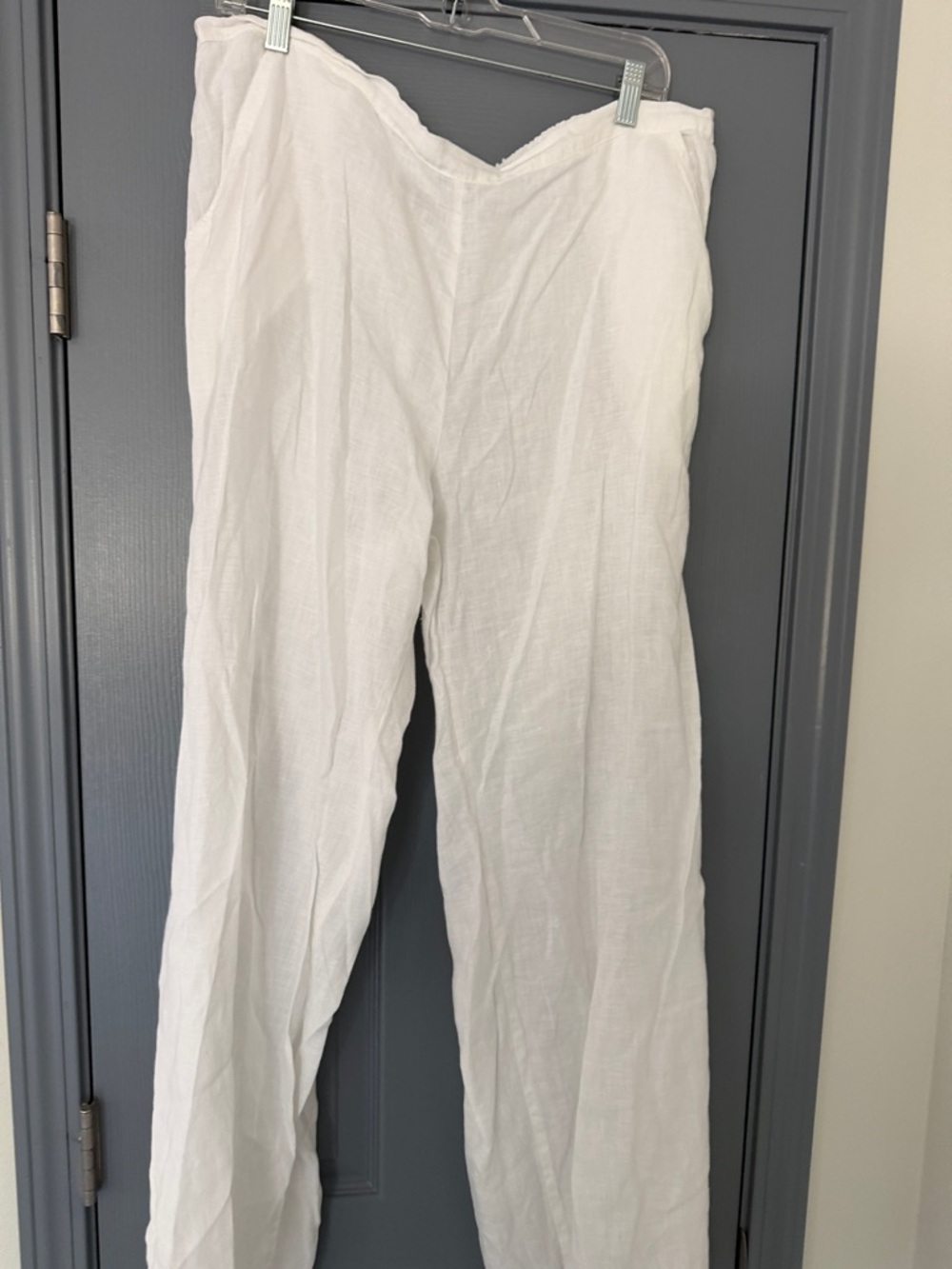 Flax White Linen Pants